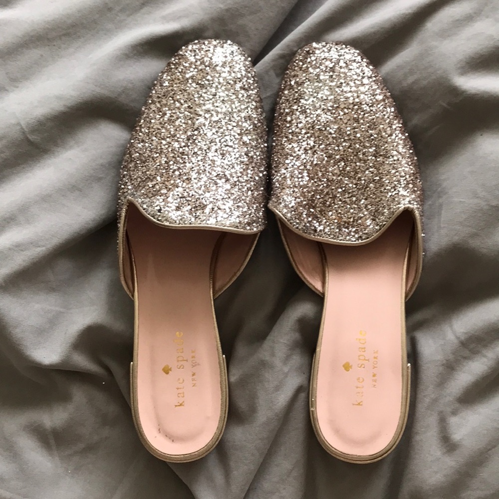 Kate Spade Glitter slide-in’s, size 8.5